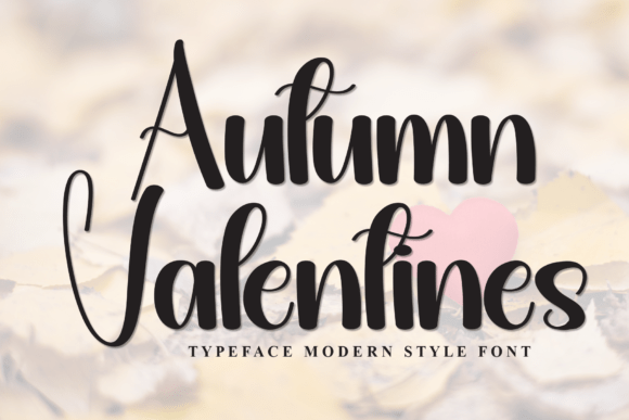 Autumn Valentines: A Handwritten Display Font for Elegant Branding