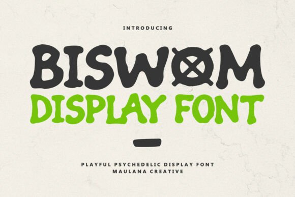 Biswom: A Playful Display Font for Modern Branding