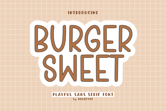 Burger Sweet: A Bold Display Font for Warm Brand Identity