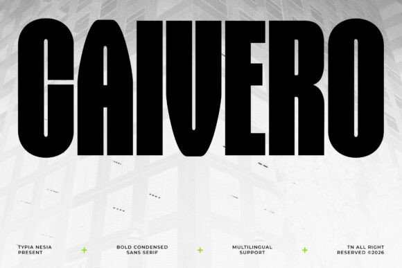 Caivero: The Bold Display Typeface for Modern Brand Identity
