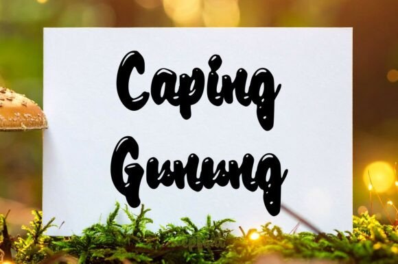 Caping Gunung: The Organic Display Font for Authentic Brand Identity