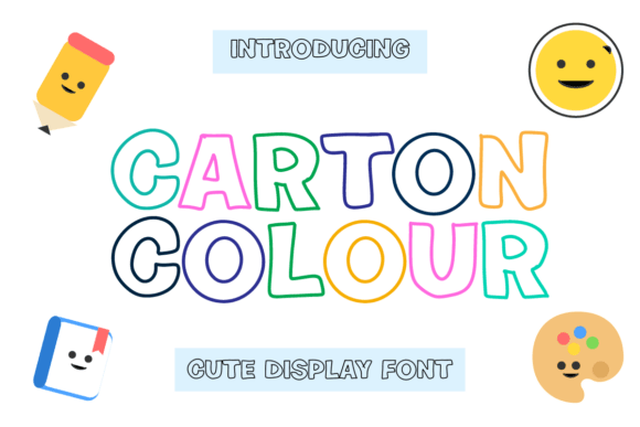 Carton Colour: A Playful Display Font for Digital Creativity