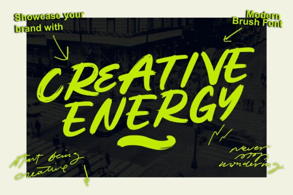 Creative Energy: The Modern Brush Font for Bold Branding