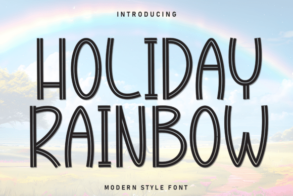 Holiday Rainbow: A Display Font for Festive Branding and Social Campaigns