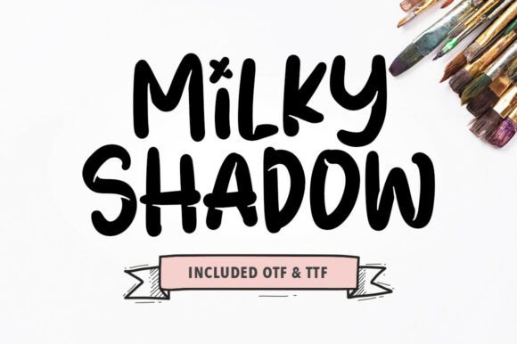 Milky Shadow: A Bold Display Typeface for Modern Branding