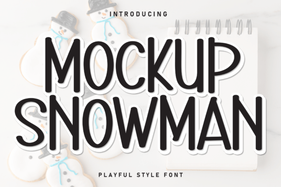 Mockup Snowman: A Whimsical Font for Branding and Design
