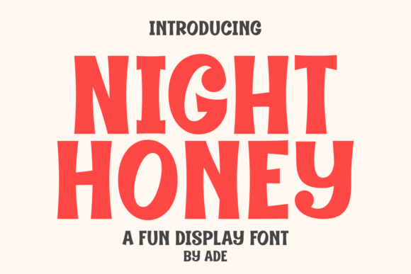 Night Honey: A Playful Display Font for Editorial Design