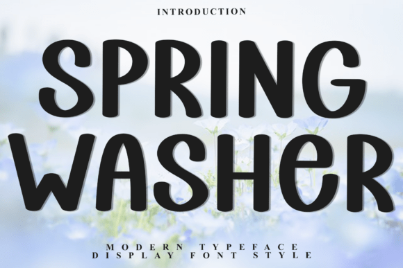 Spring Washer Font for Festive Design Projects