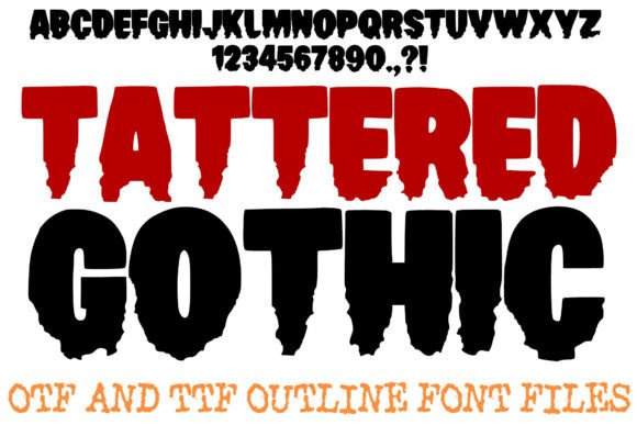 Tattered Gothic: The Dark Display Typeface for Bold Creators