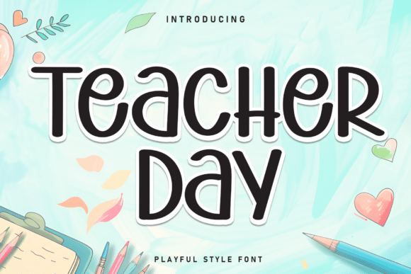 Teacher Day Handwritten Display Font for Web Design