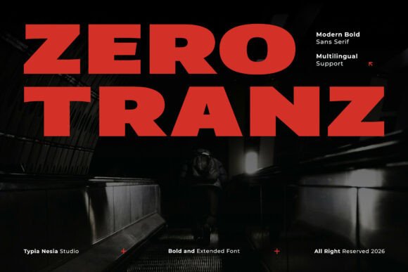 Zero Tranz: The Bold Modern Display Font for Your Next Craft Project